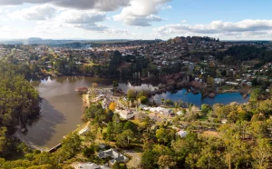 View of Daylesford from the air.